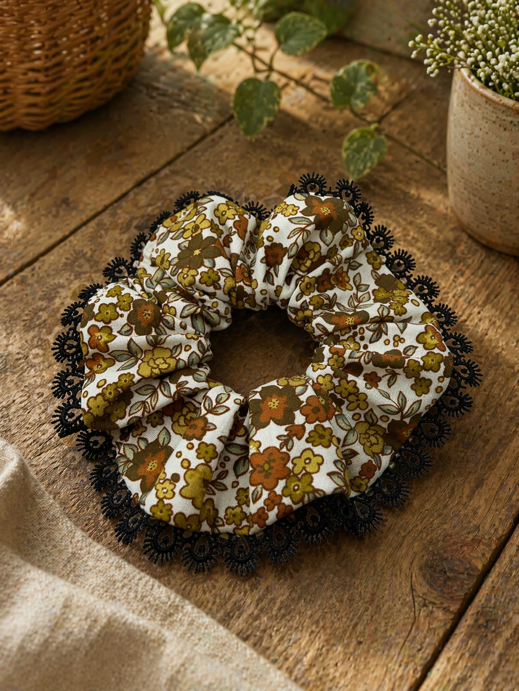 Amber Lace Scrunchie
