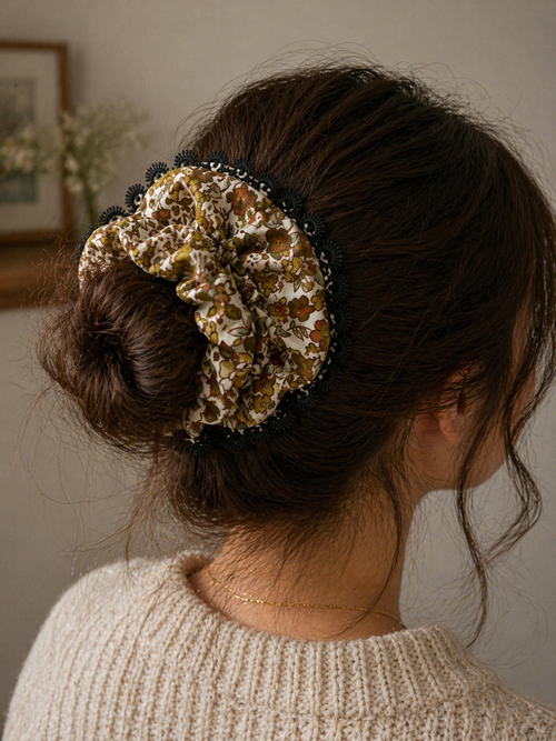 Amber Lace Scrunchie